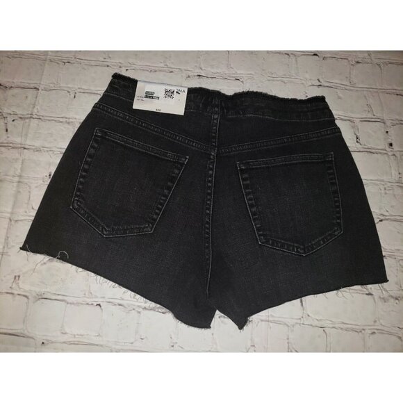 Nwt Arizona Jean Co Jrs Size 9 or 17 Black Denim Jean Shorts - Picture 2 of 2